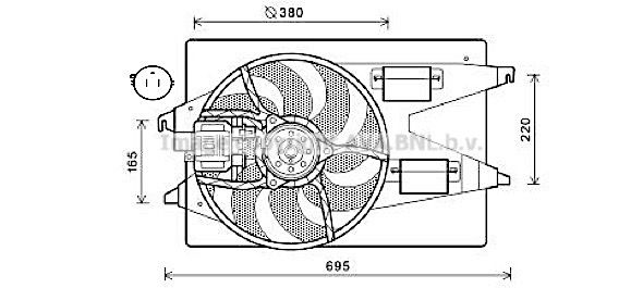 AVA QUALITY COOLING Вентилятор, охлаждение двигателя FD7555